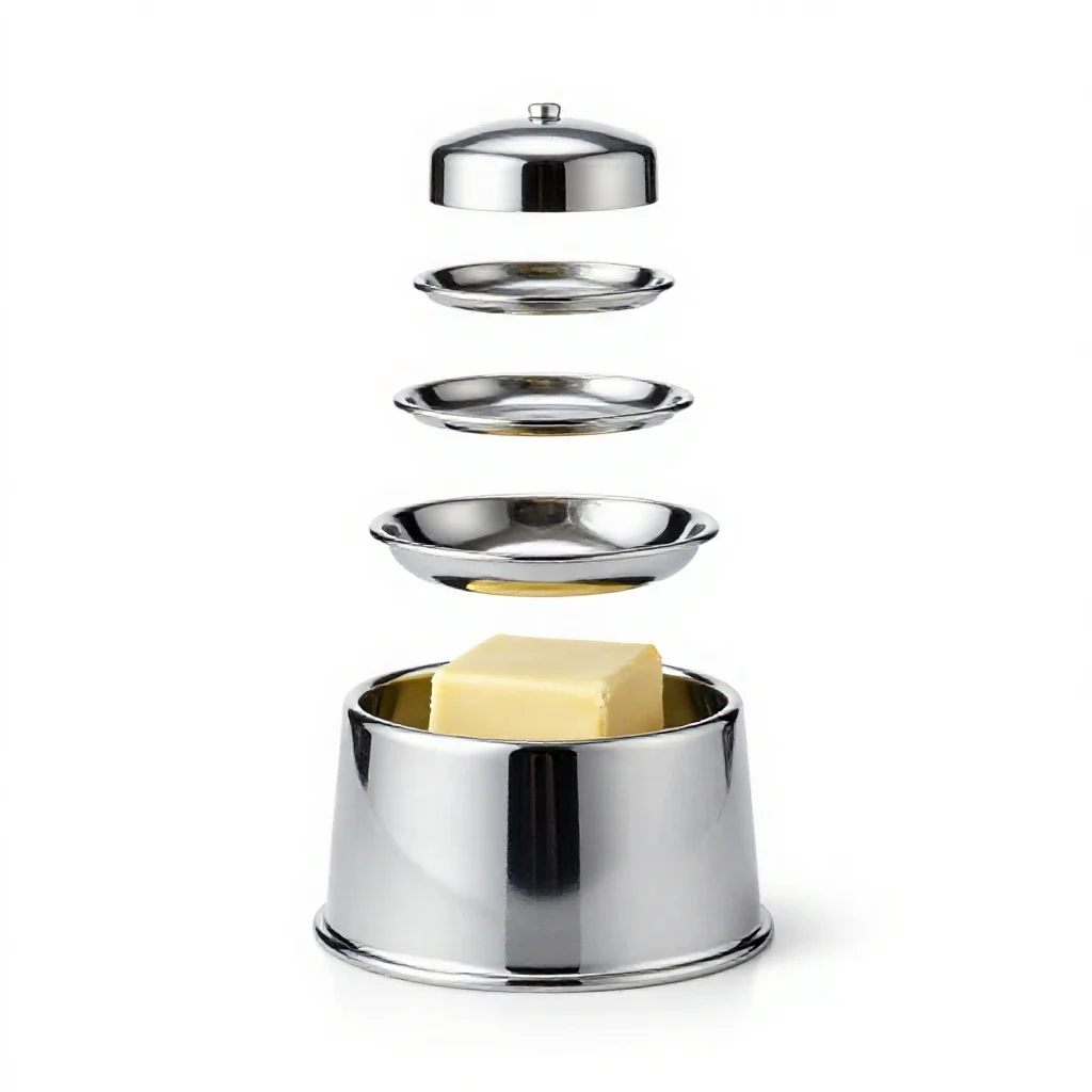 Butter churn isolated on a white background