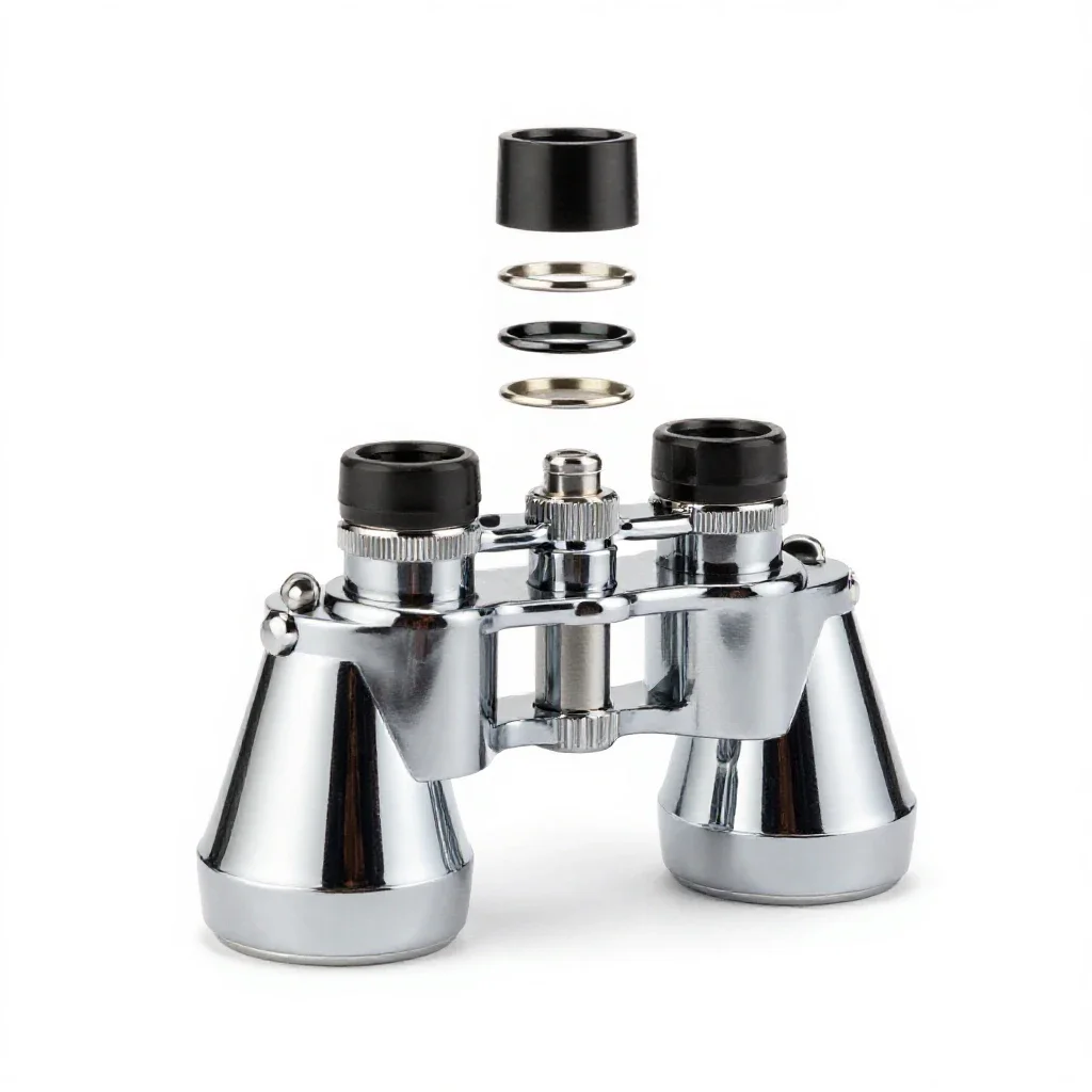 Captain's spyglass isolated on a white background