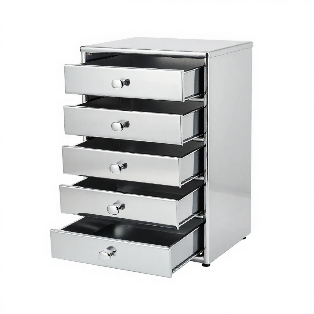 Card catalogue drawer isolated on a white background