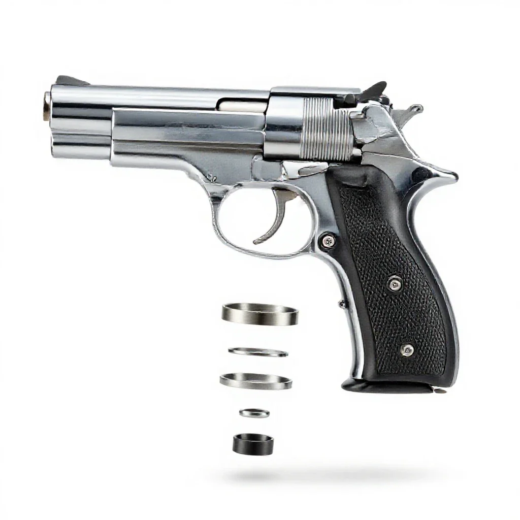 Duelling pistol case isolated on a white background