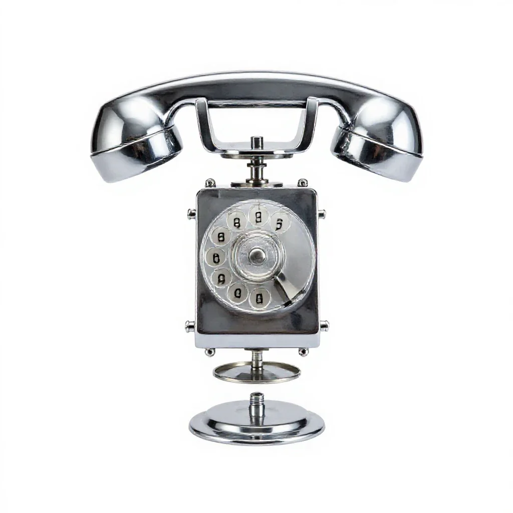 Rotary telephone switchboard isolated on a white background