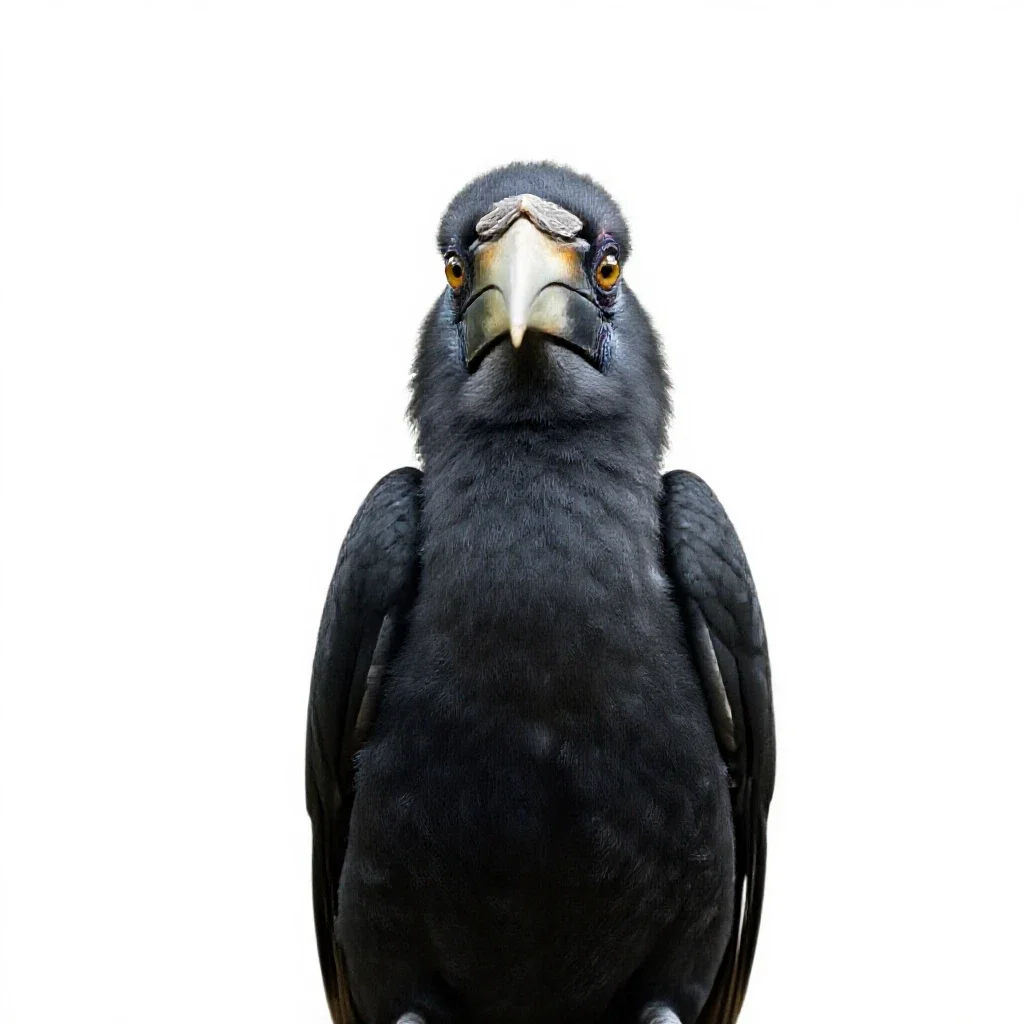 Hornbill isolated on a white background