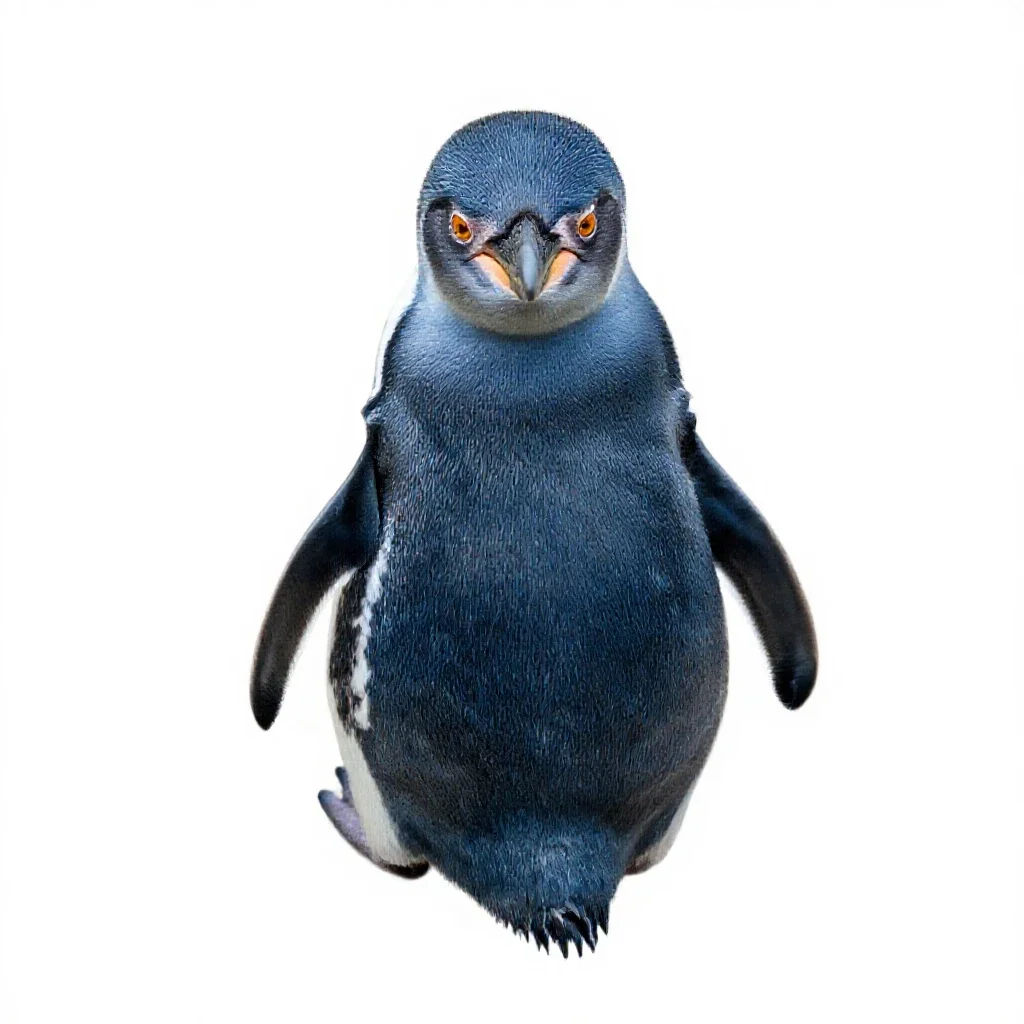 Little blue penguin isolated on a white background
