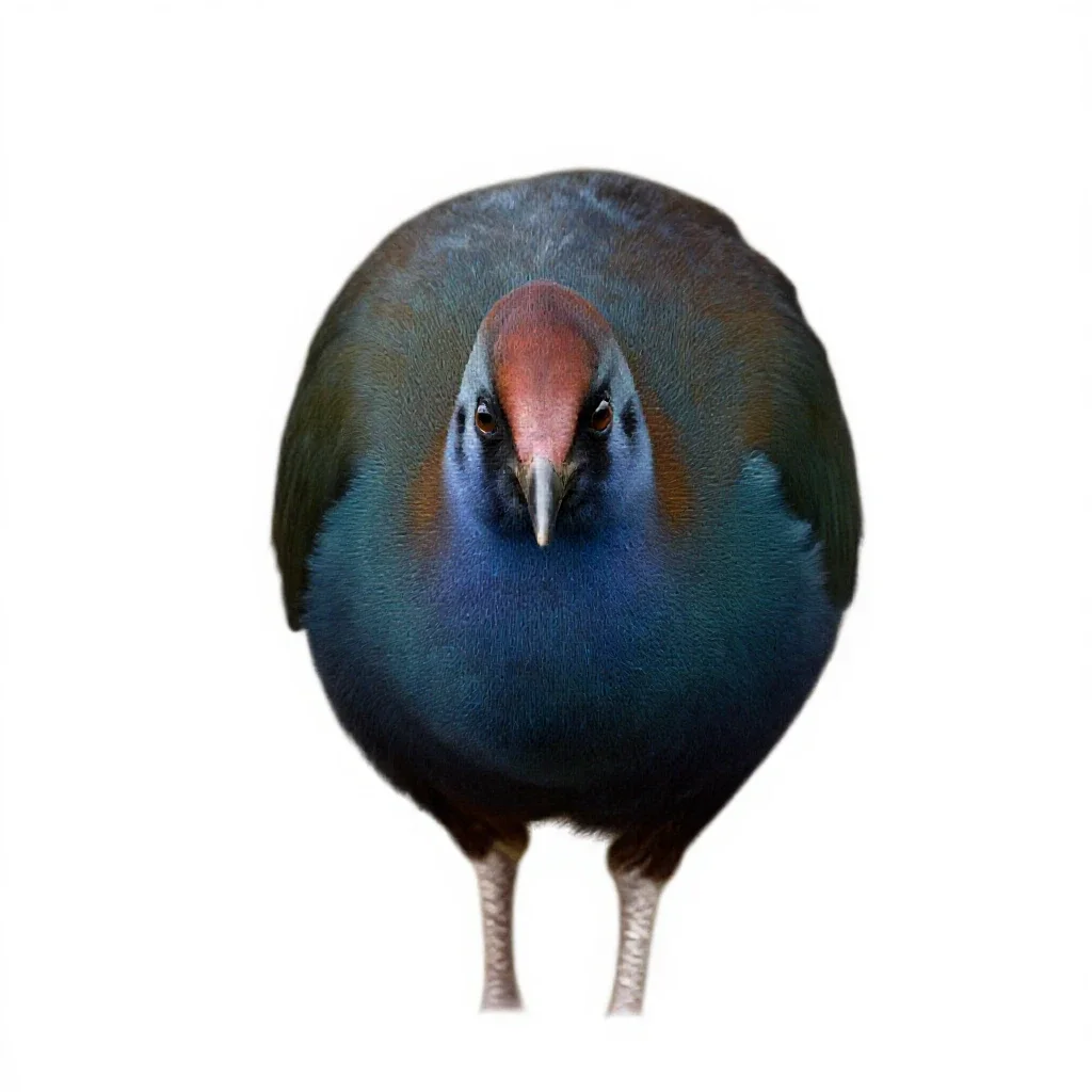 Takahe isolated on a white background