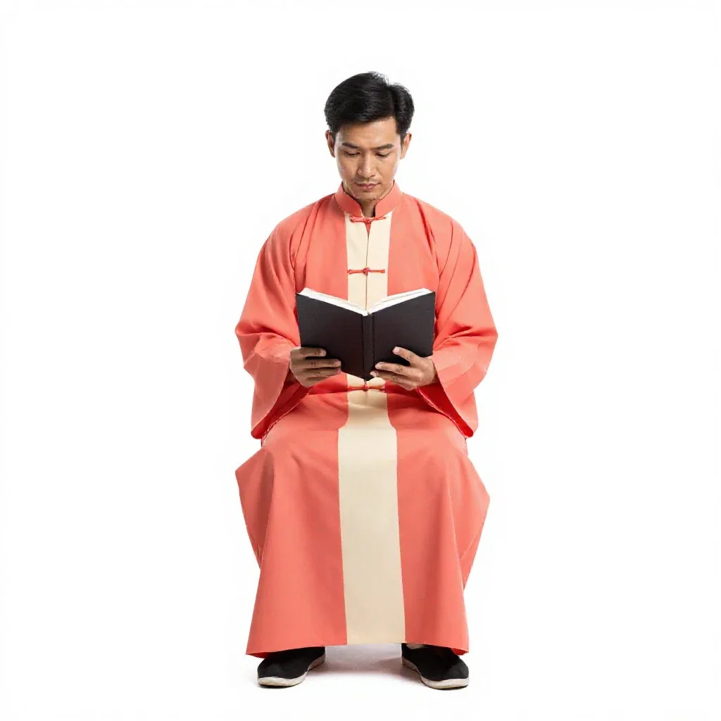 River merchant with a ledger isolated on a white background