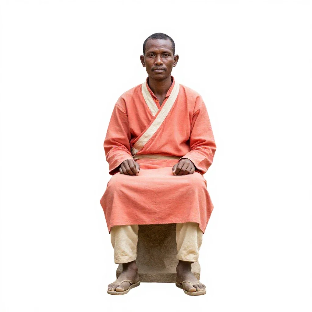 Stone-carver of the mountain halls isolated on a white background