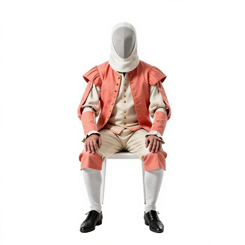 Swashbuckling duellist isolated on a white background