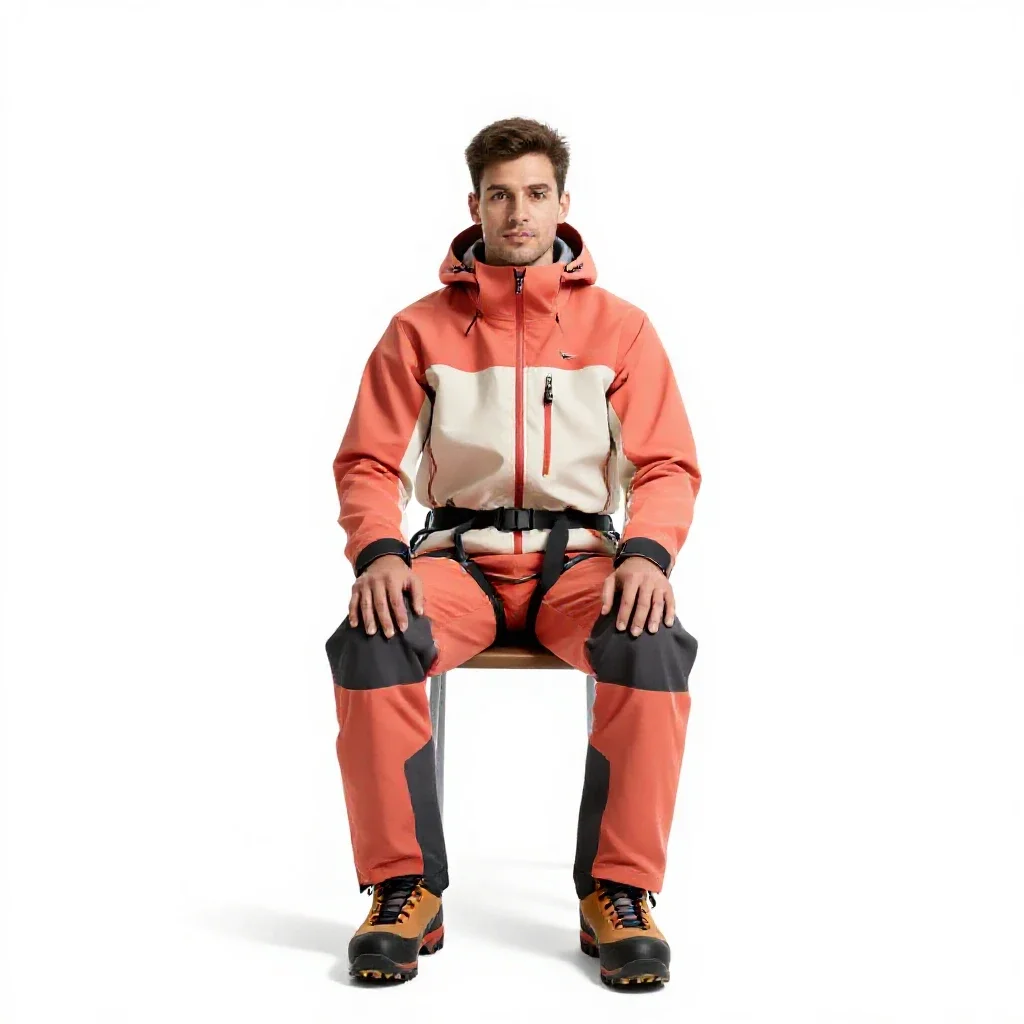 Alpine mountain guide isolated on a white background
