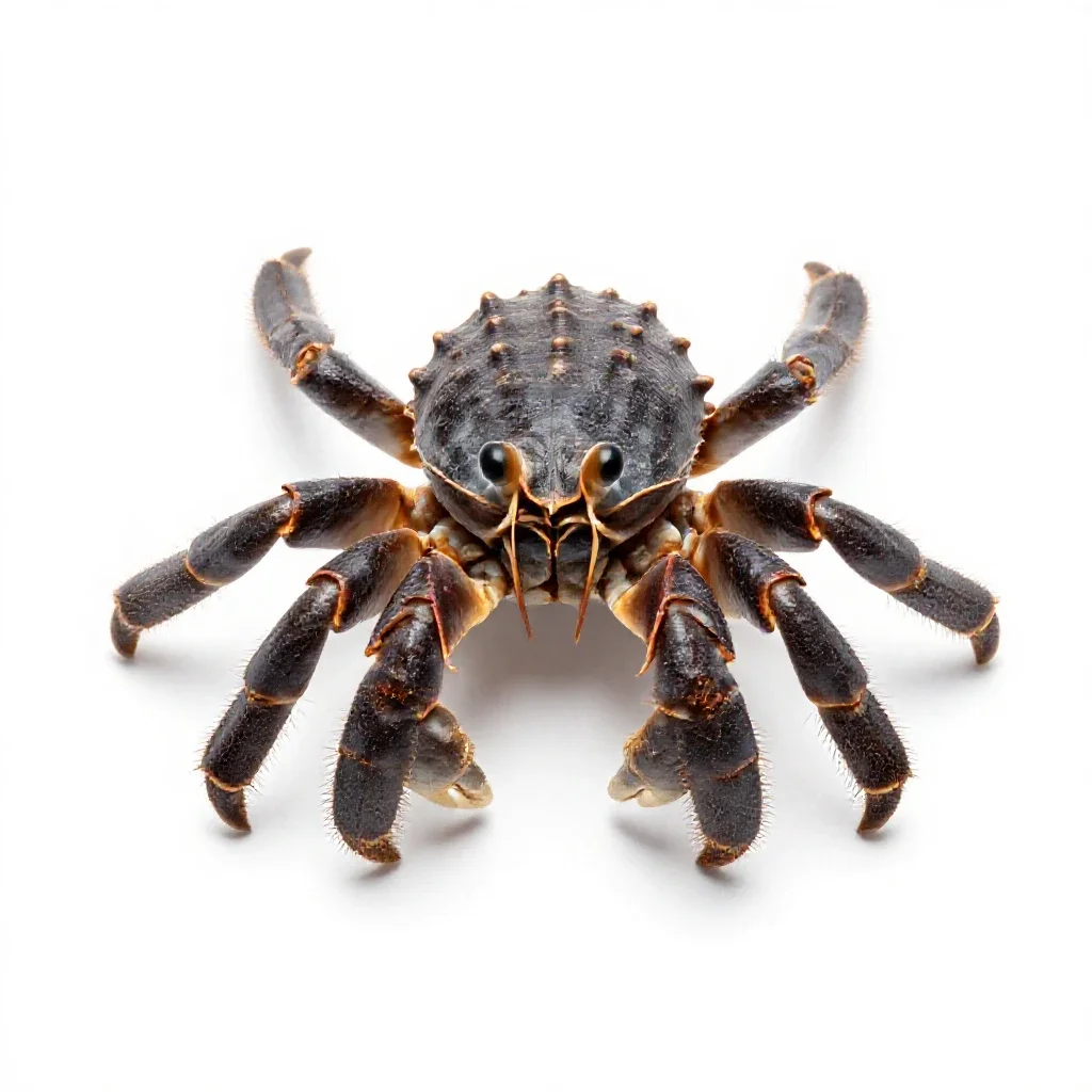 Hermit crab in a shell isolated on a white background