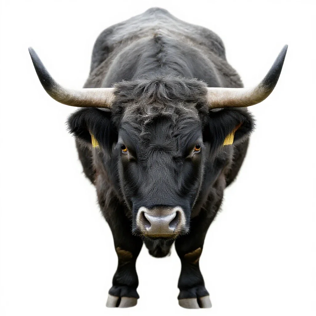 Highland cow isolated on a white background
