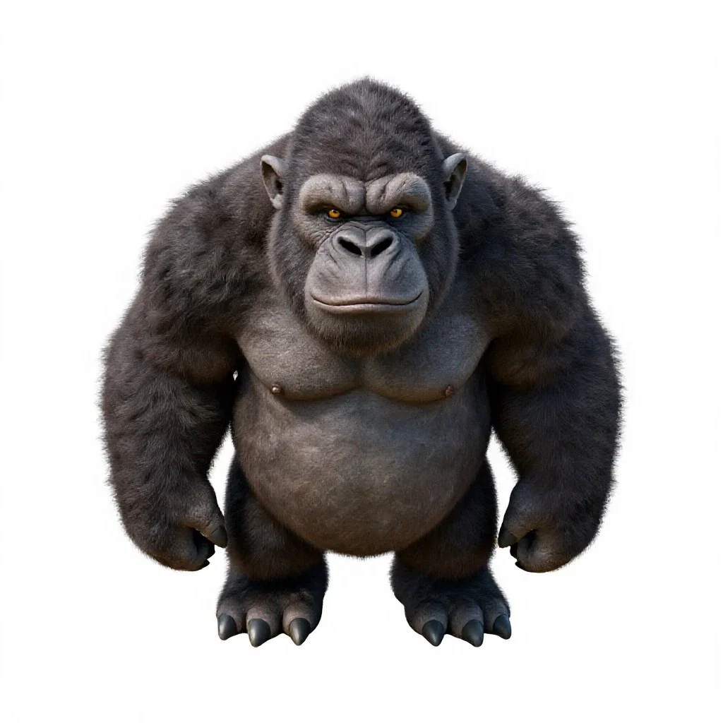 Hulking troll isolated on a white background