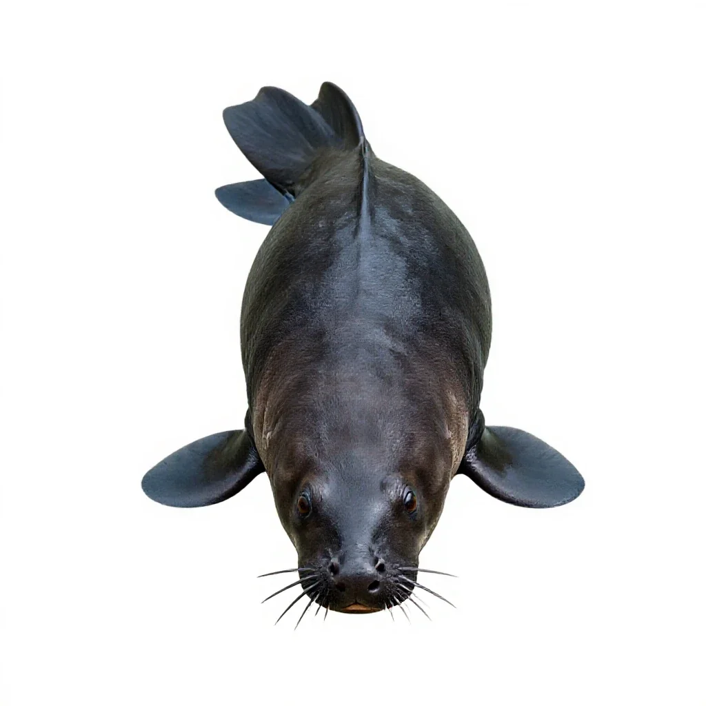 Kelpie rising from water isolated on a white background