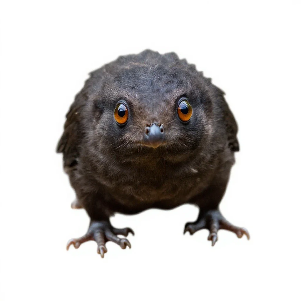 Lantern-eyed swamp wisp isolated on a white background