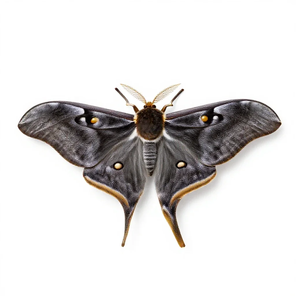 Luna moth isolated on a white background