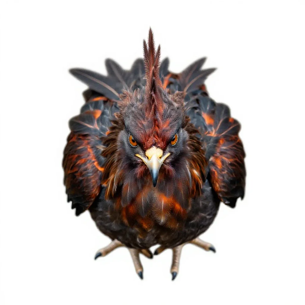 Phoenix in flame isolated on a white background