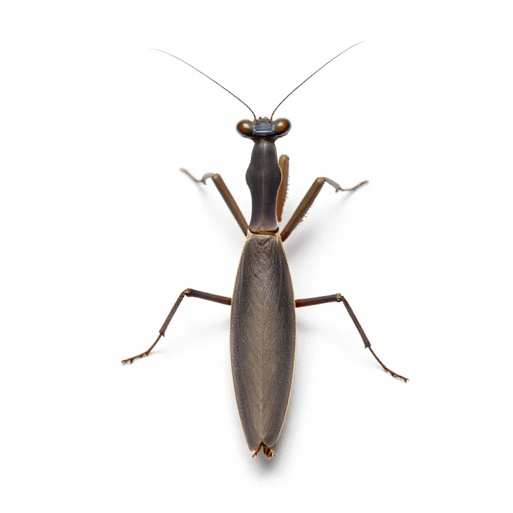 Praying mantis isolated on a white background