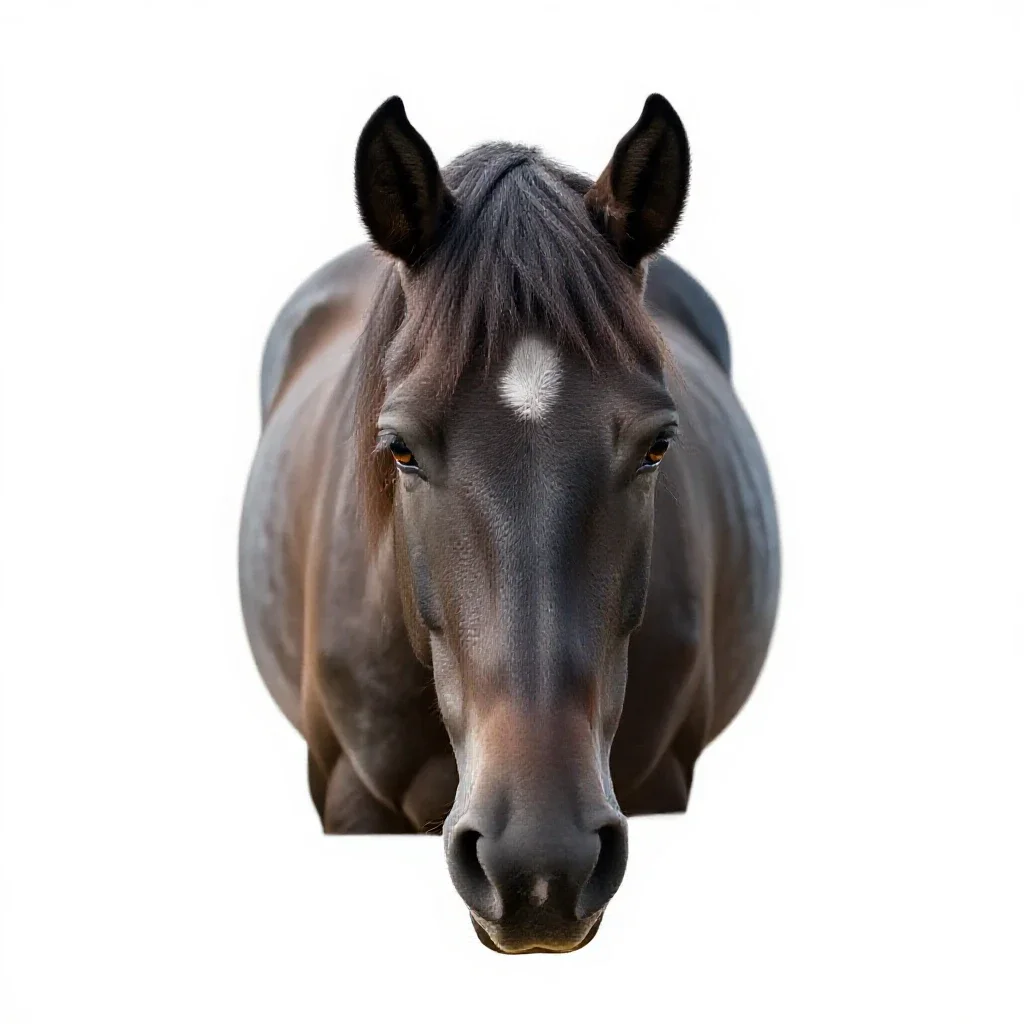 Unicorn at rest isolated on a white background