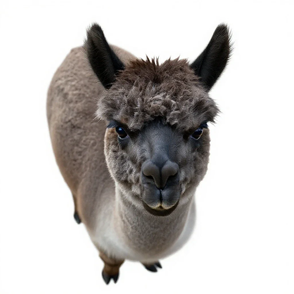 Alpaca isolated on a white background