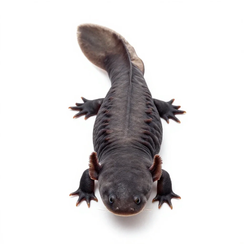 Axolotl isolated on a white background
