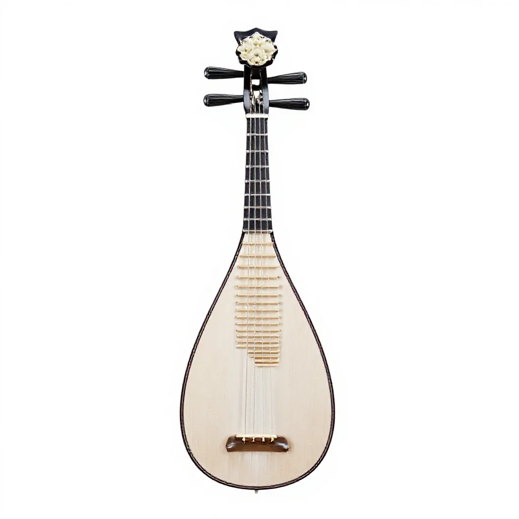 Bard's lute isolated on a white background