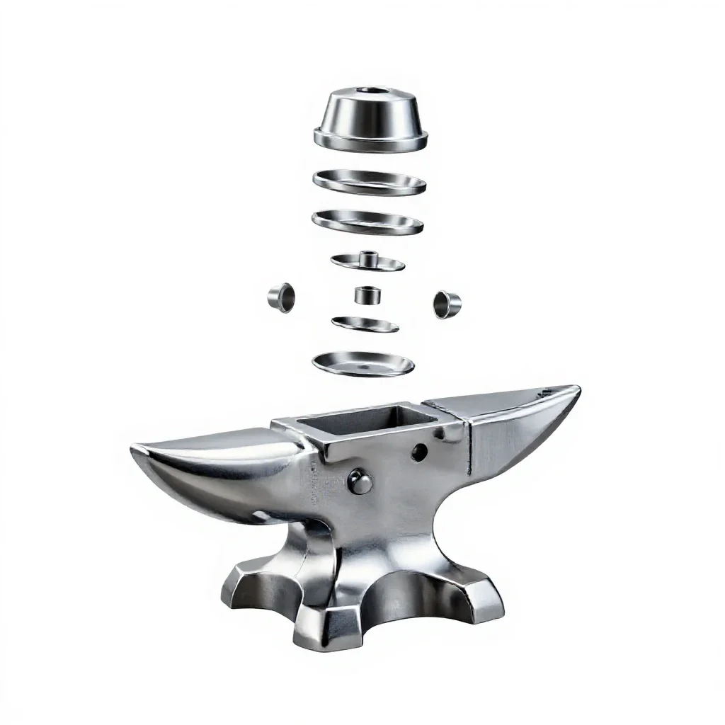 Dwarven forge anvil isolated on a white background