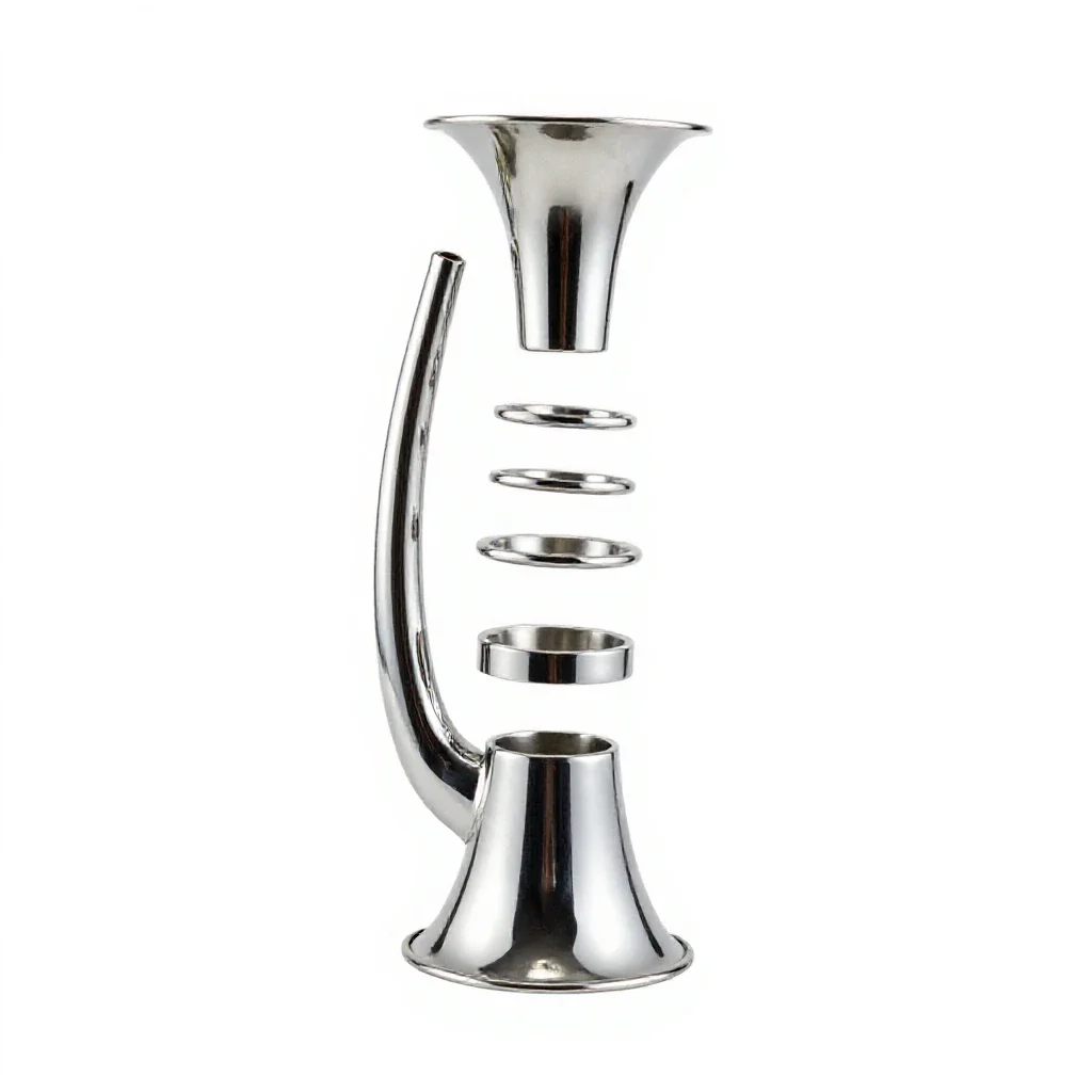 Hunting horn isolated on a white background