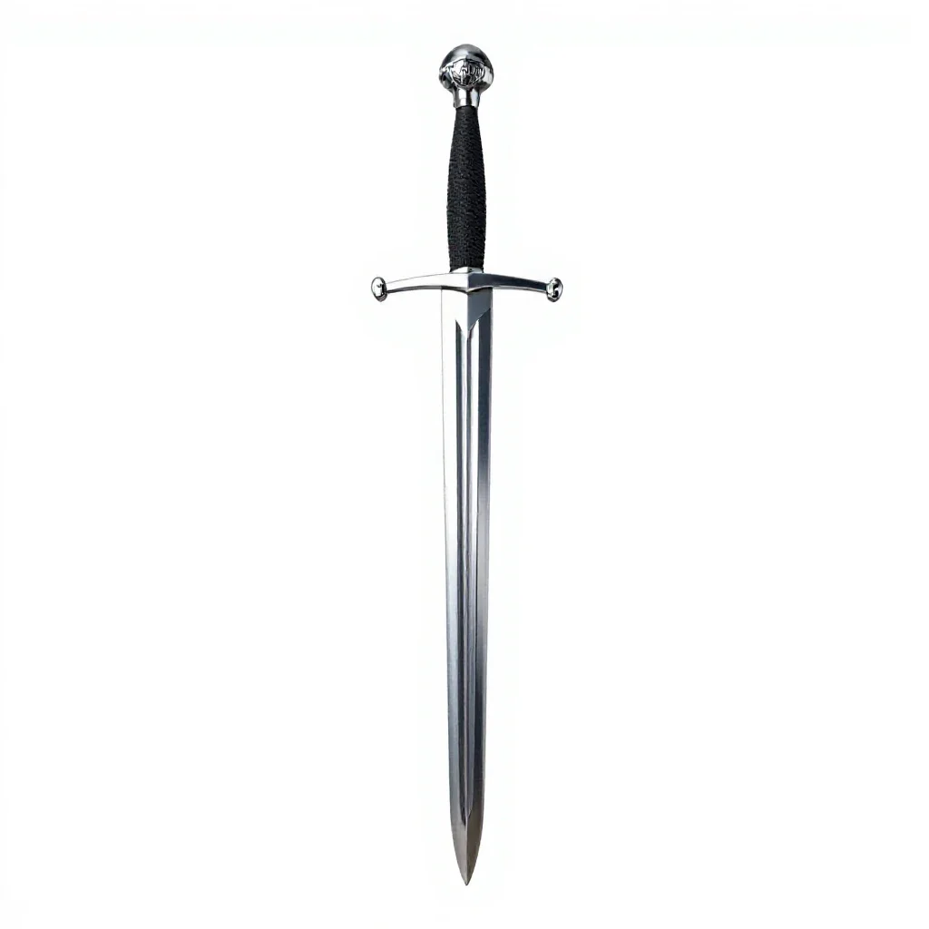Knight's longsword isolated on a white background