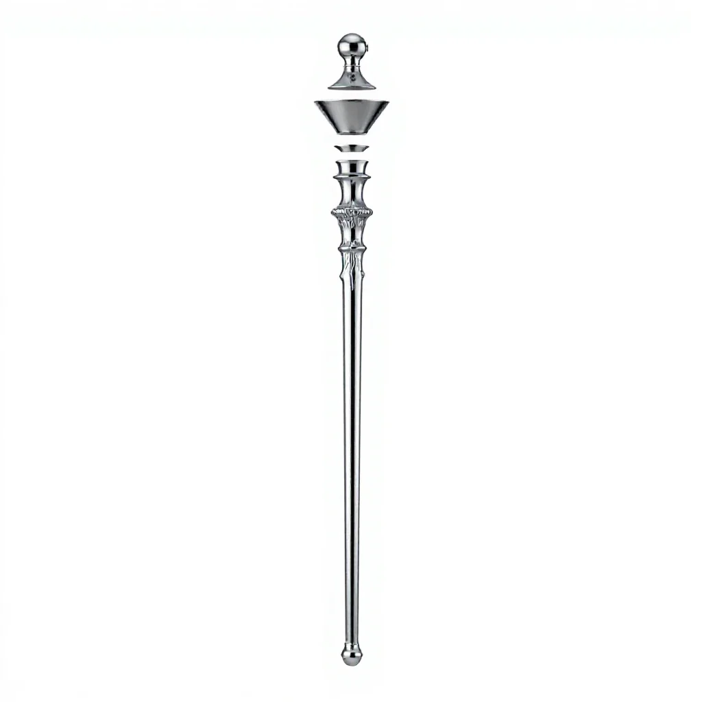 Wizard's staff isolated on a white background