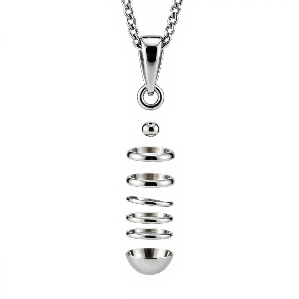 Amulet on a chain isolated on a white background