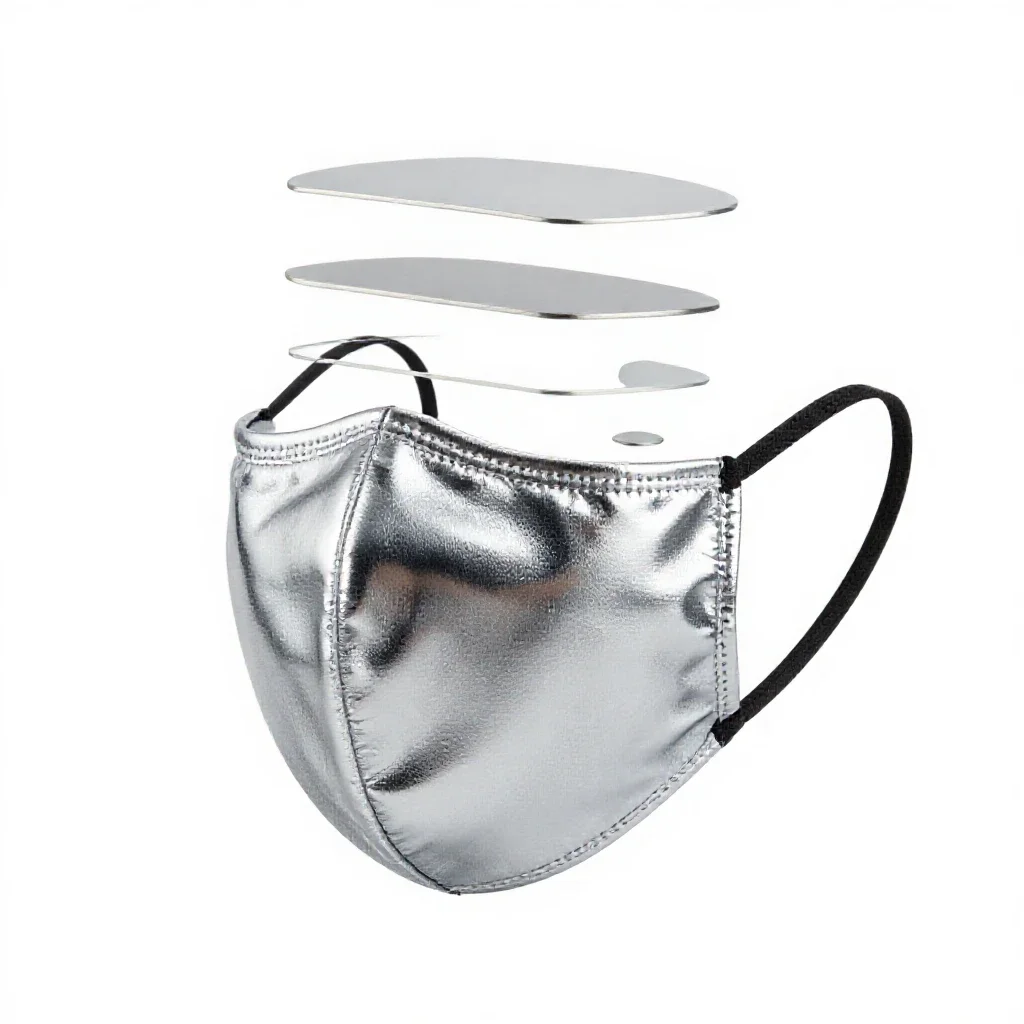 Fabric face mask isolated on a white background