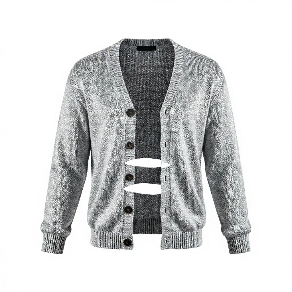 Knitted cardigan isolated on a white background