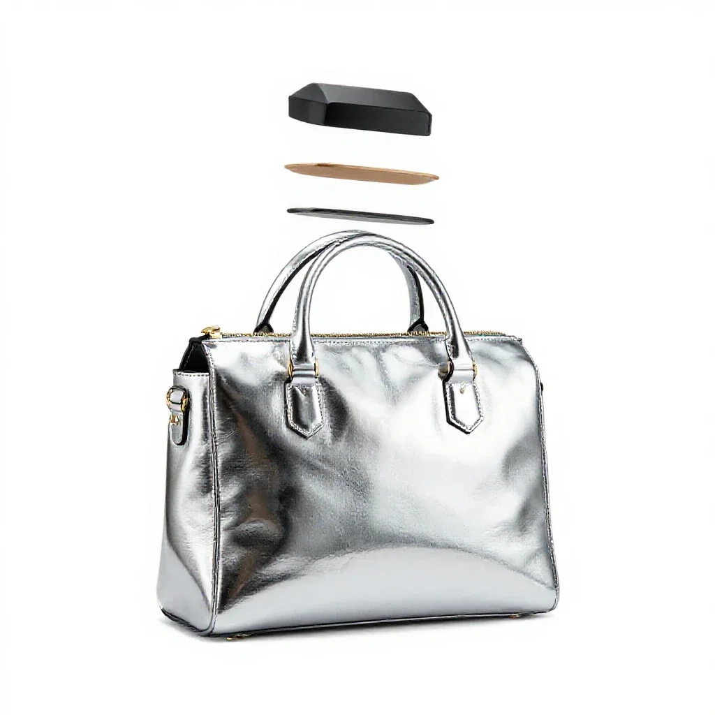 Leather satchel isolated on a white background