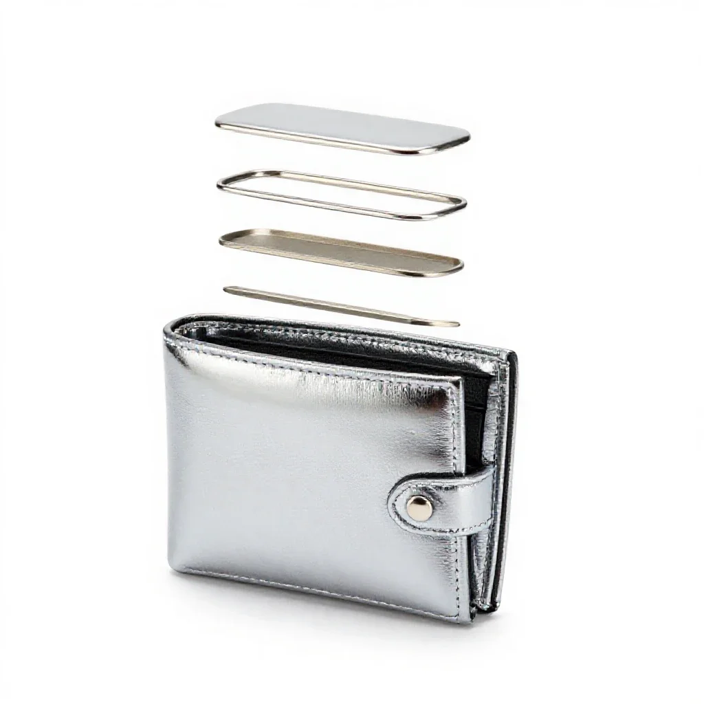 Leather wallet isolated on a white background