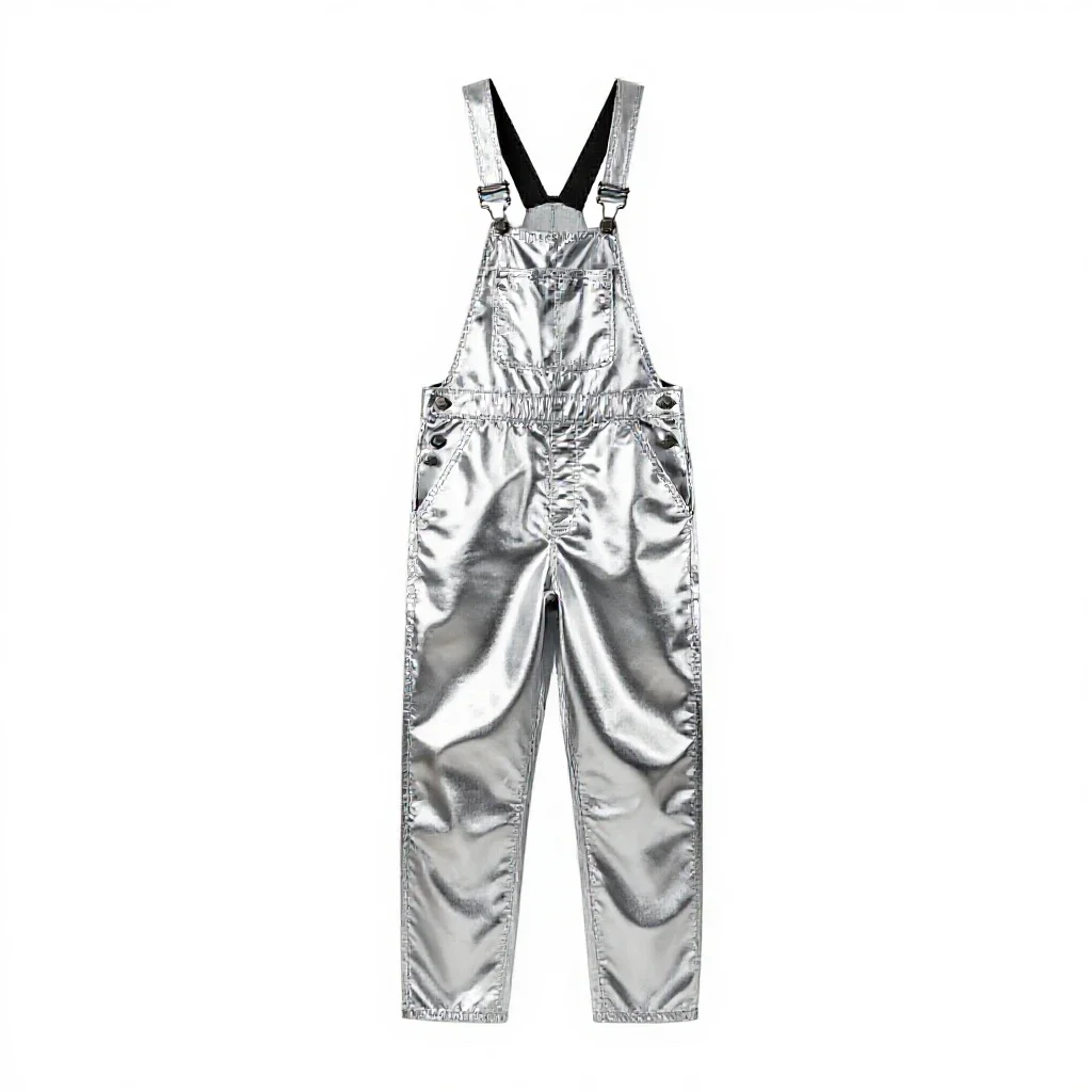 Pair of canvas overalls isolated on a white background