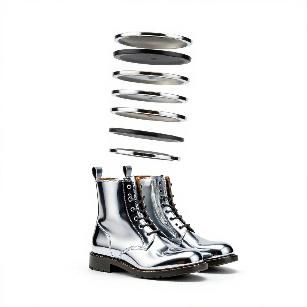 Pair of leather boots isolated on a white background