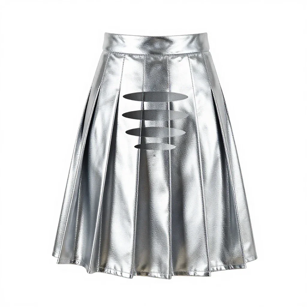 Pleated skirt isolated on a white background