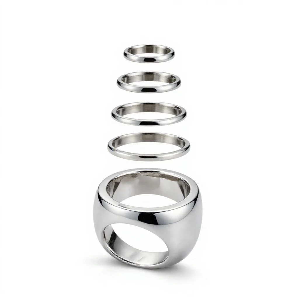 Signet ring isolated on a white background