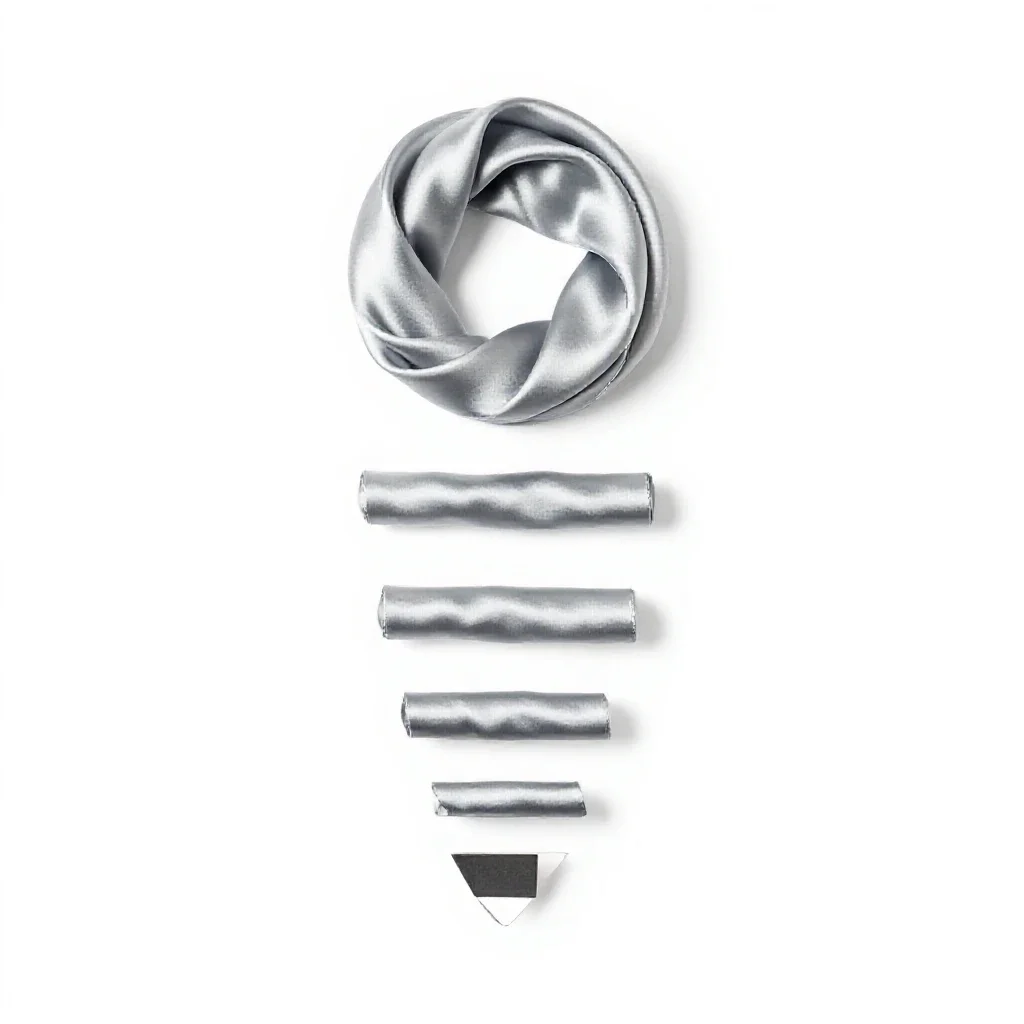 Silk scarf isolated on a white background