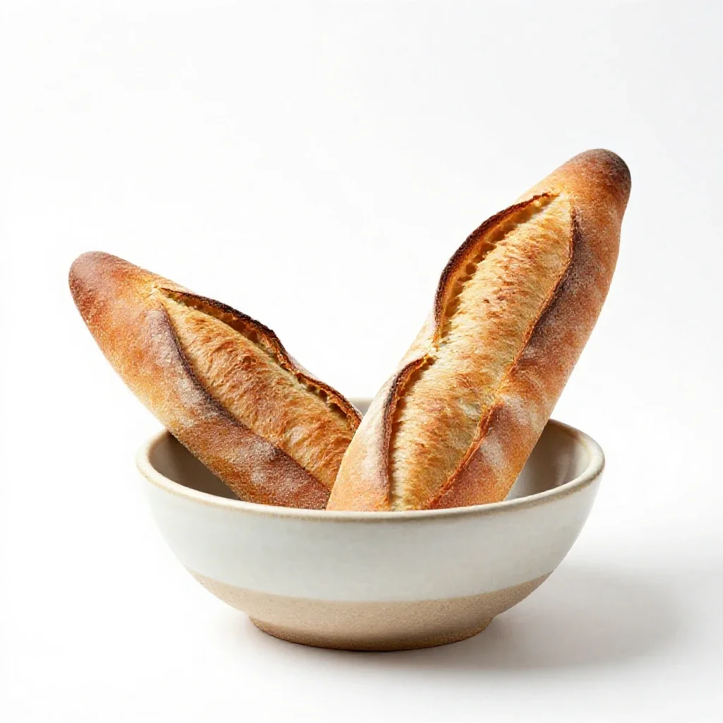 Baguette isolated on a white background
