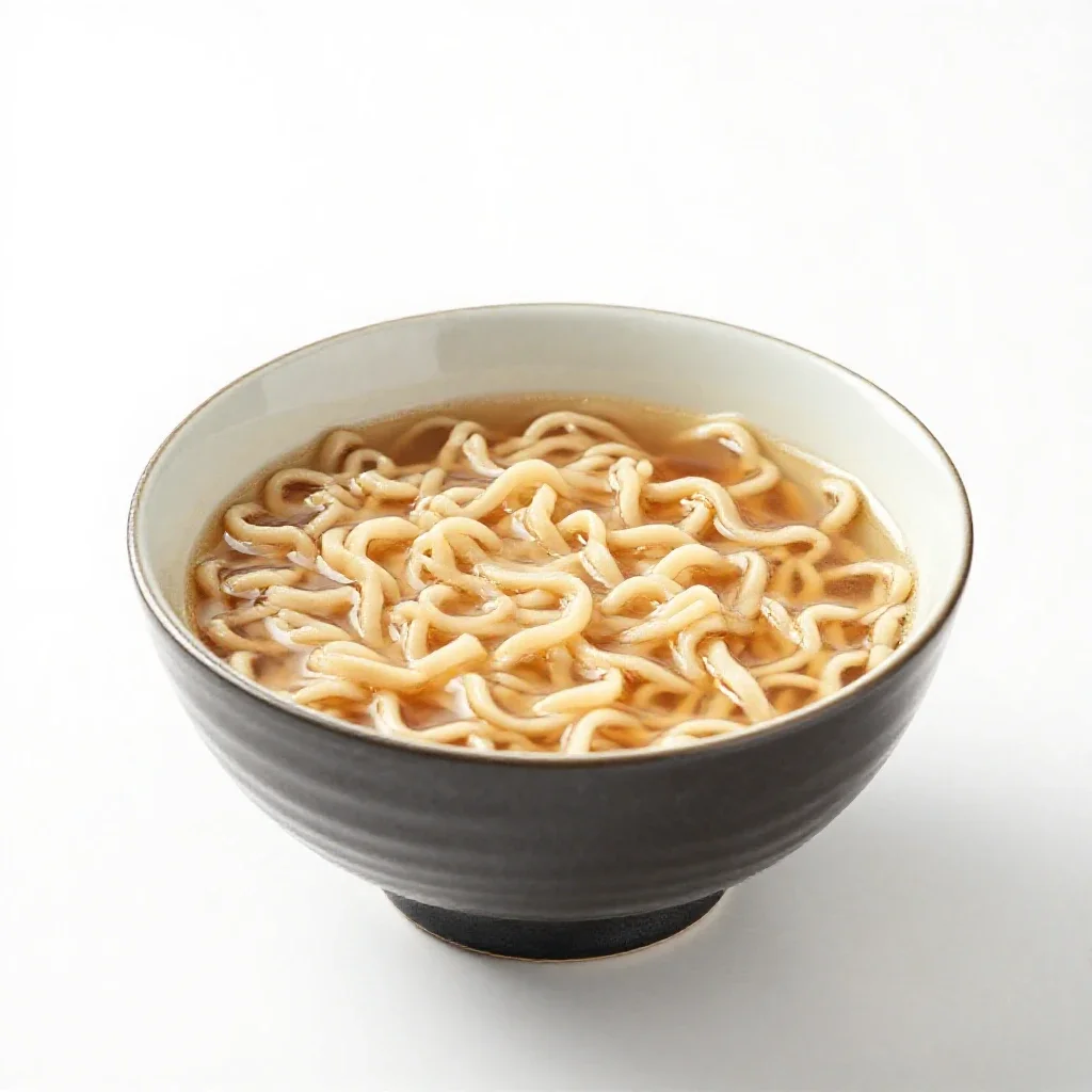 Bowl of ramen isolated on a white background