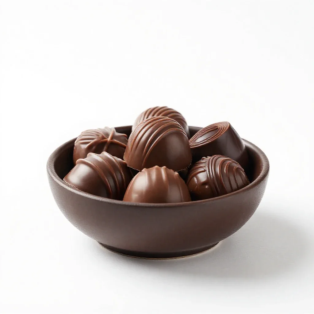 Box of chocolates isolated on a white background