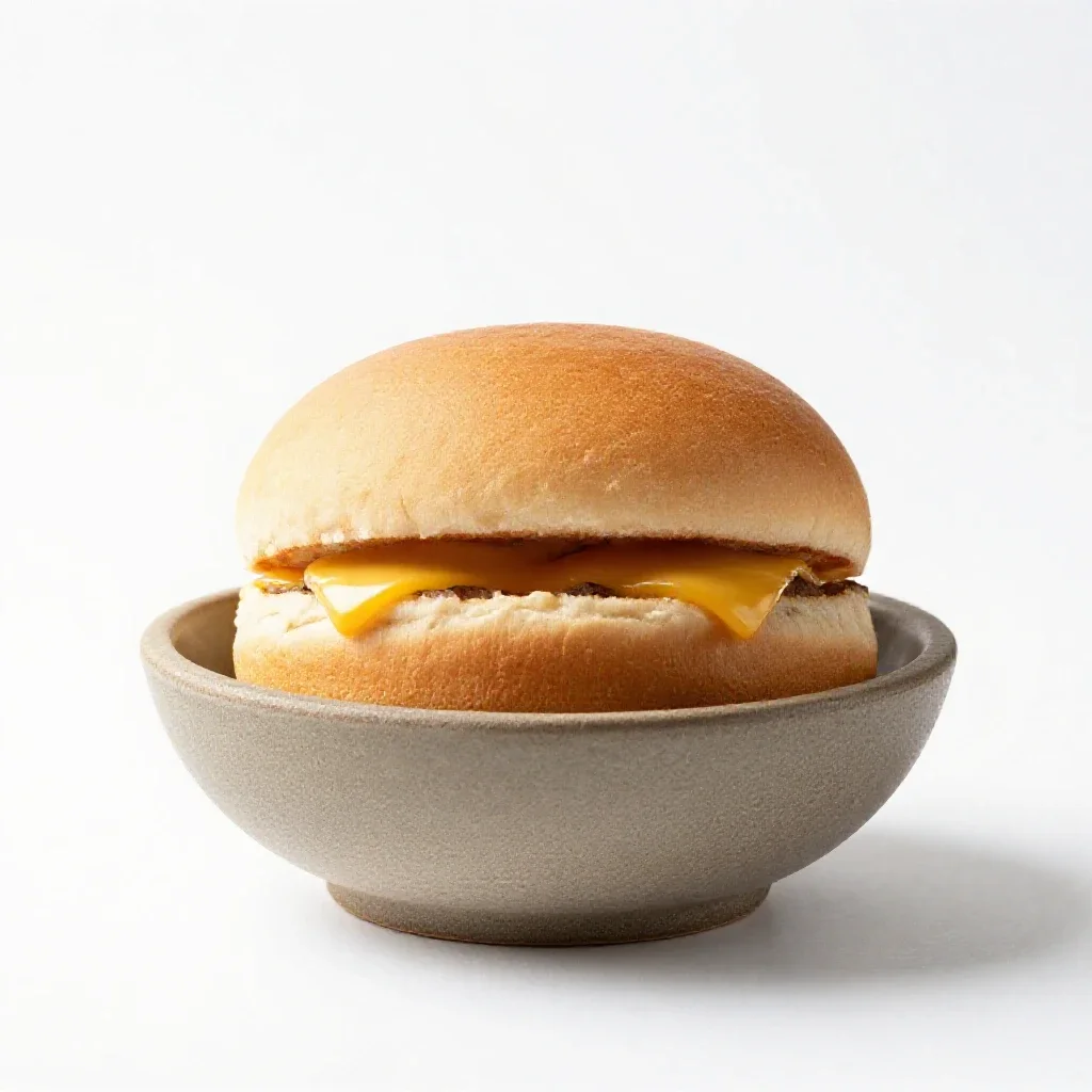 Burger with a brioche bun isolated on a white background
