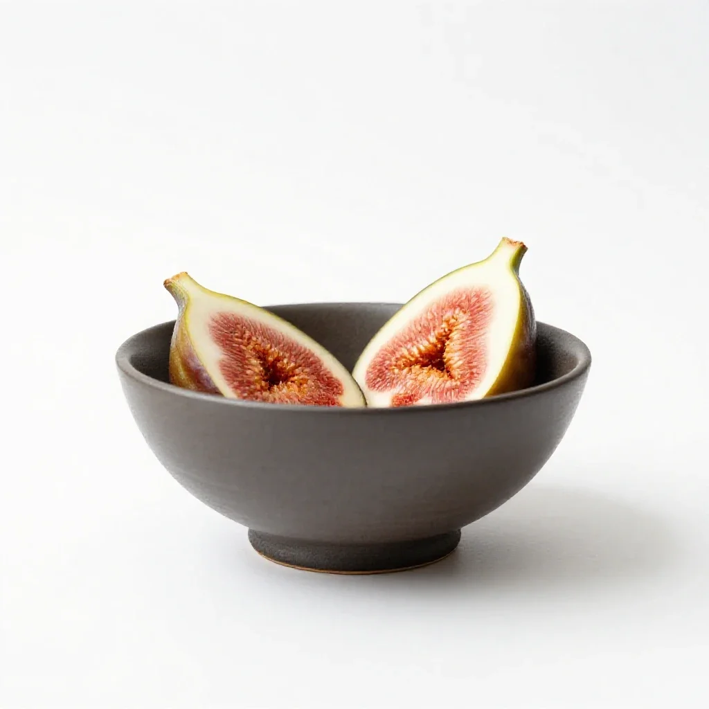 Fig cut open isolated on a white background