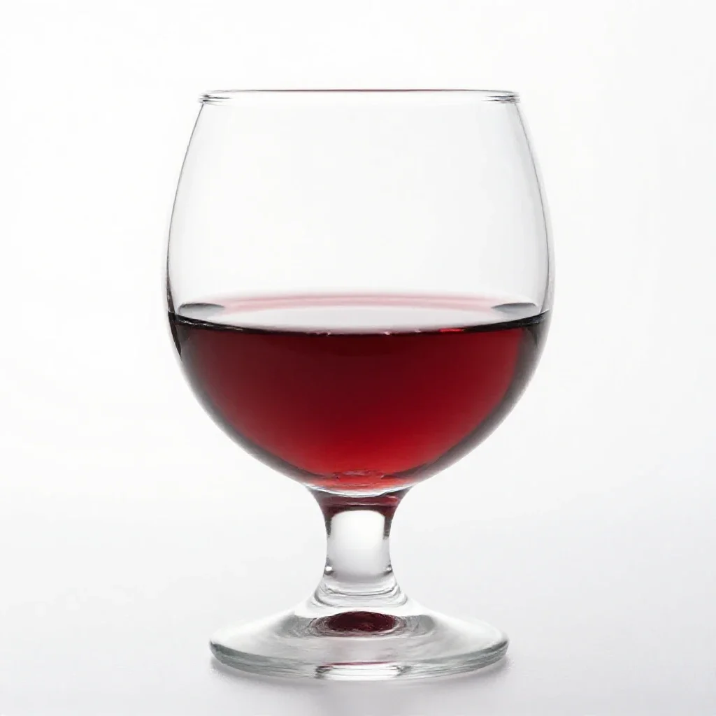 Glass of red wine isolated on a white background