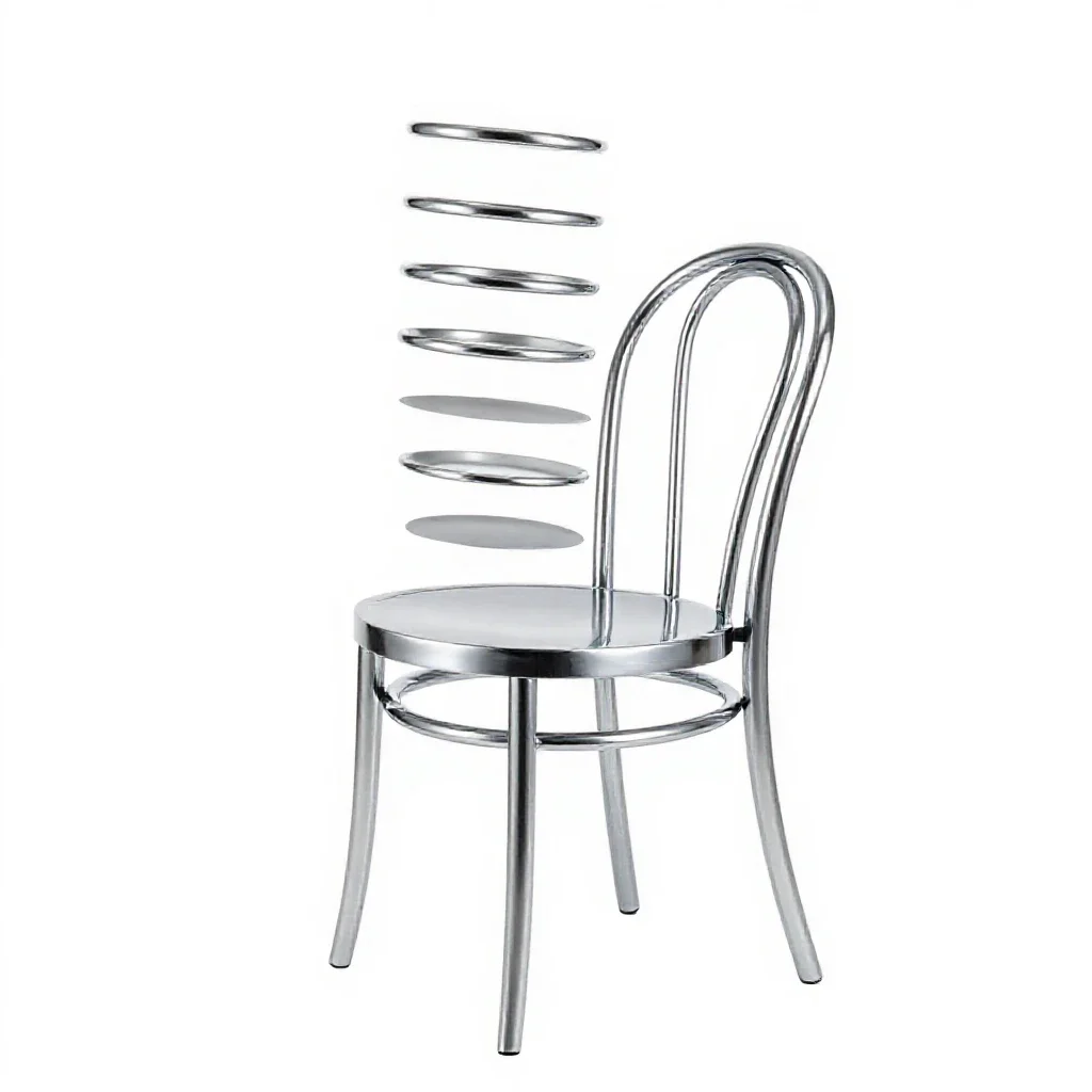 Bentwood bistro chair isolated on a white background