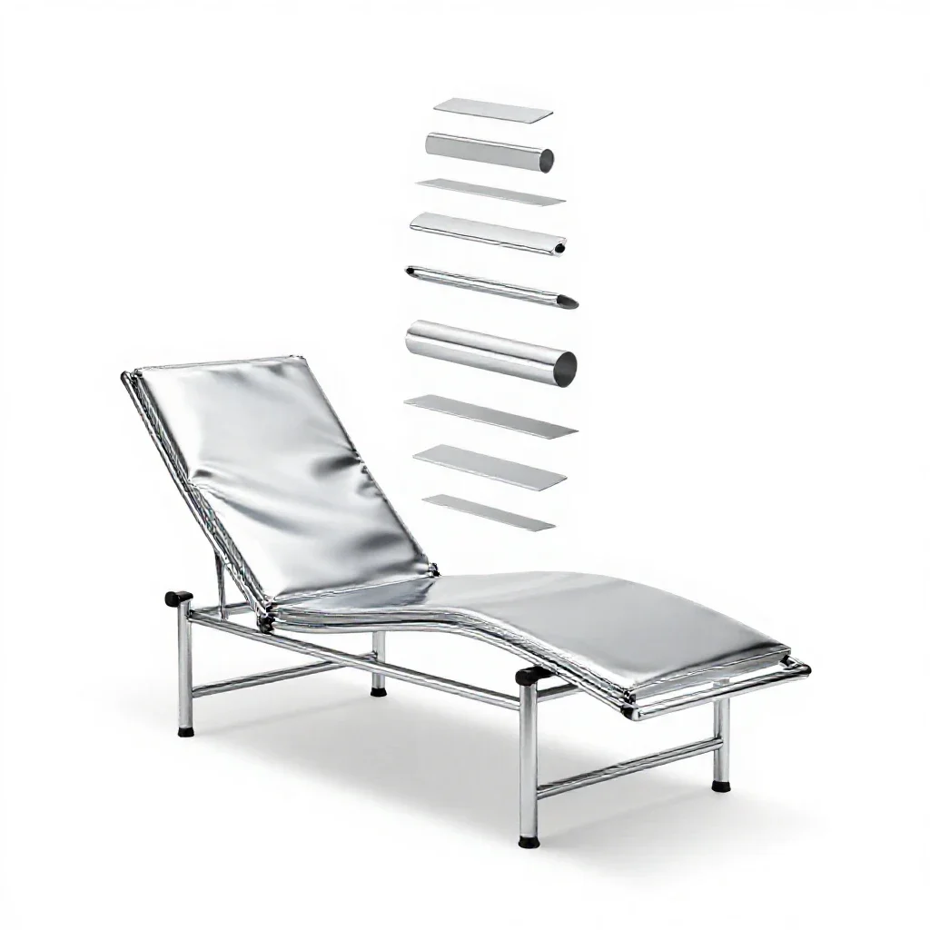 Chaise longue isolated on a white background