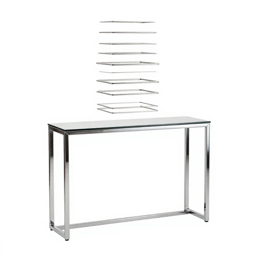 Console table isolated on a white background