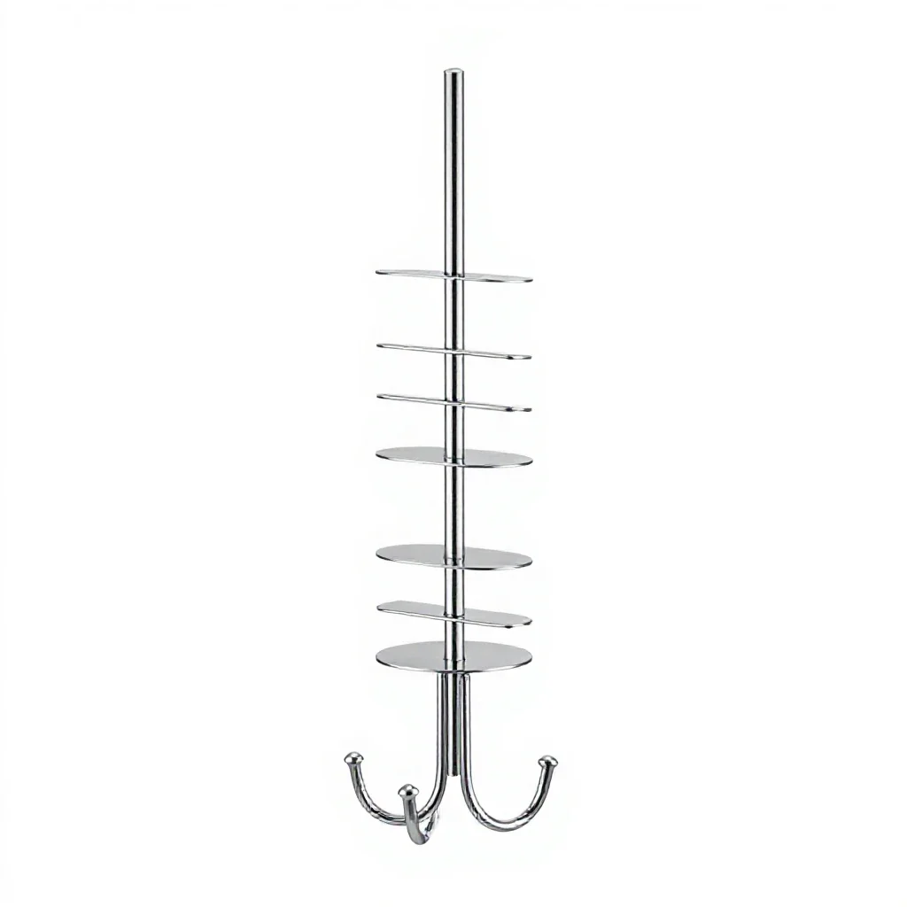 Hall tree with hooks isolated on a white background