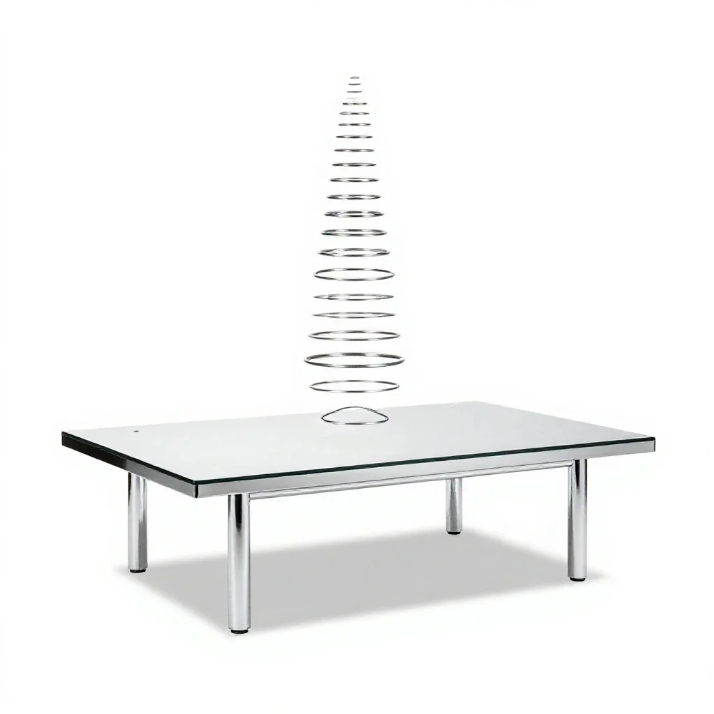 Low coffee table isolated on a white background