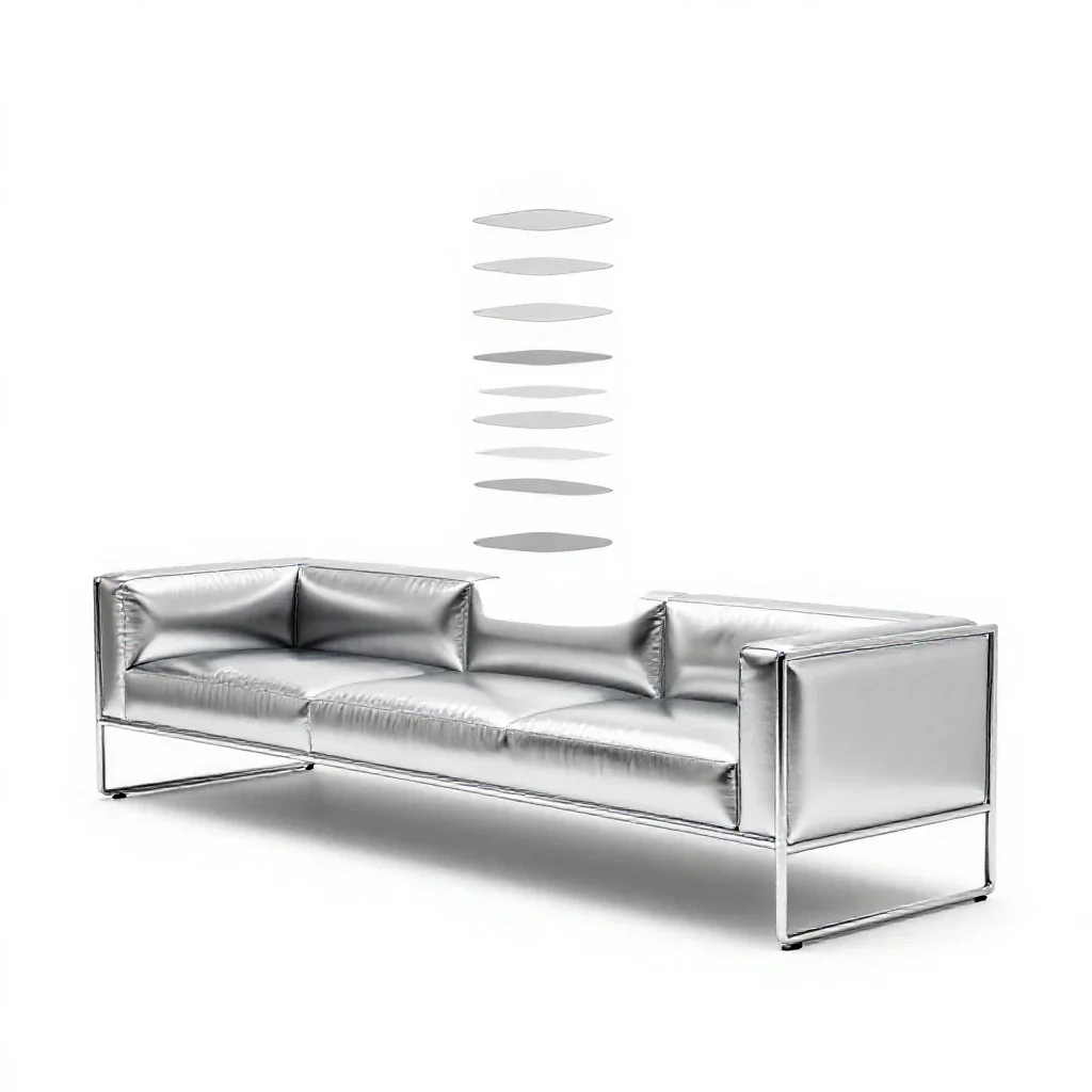 Modular sofa section isolated on a white background